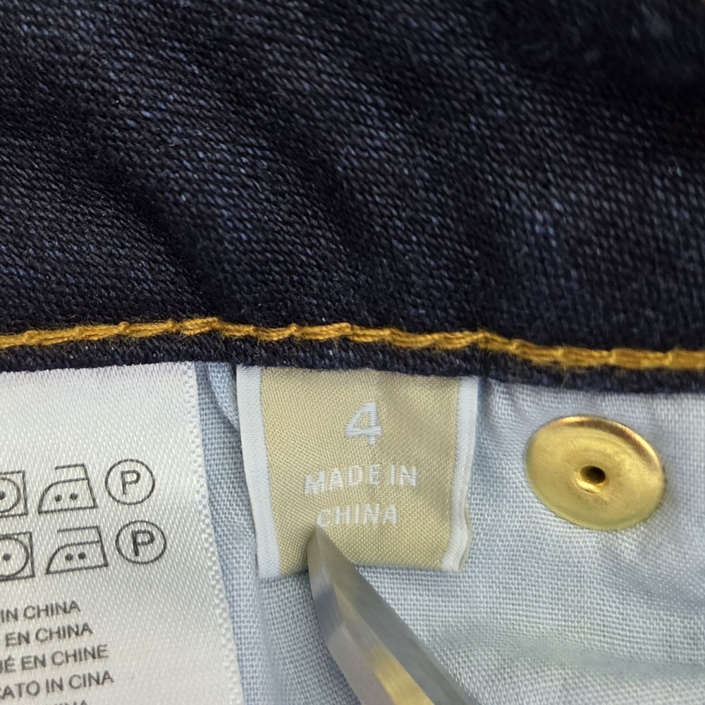 *NEW w/Tags Michael Kors Jeans Straight Leg Women's Size 4 Dark Blue Indigo - Picture 5 of 9